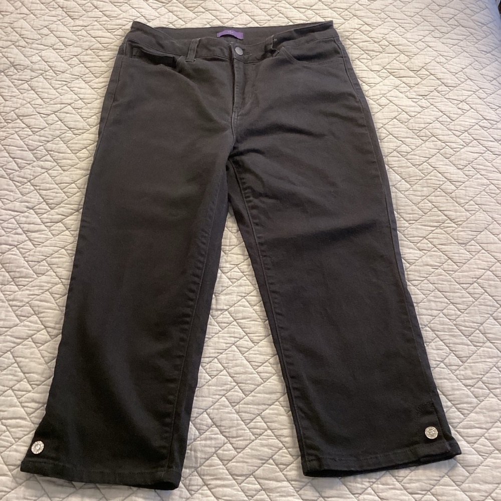 NYDJ Black Straight Leg Jean Sz 6